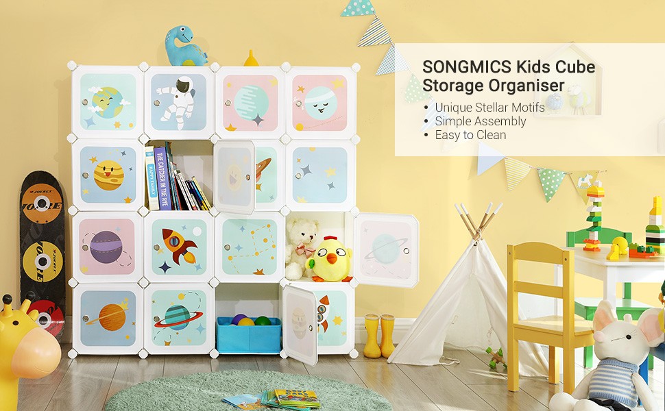 Songmics 15-Cube Toy and Book Organiser for Kids LPC902Q01 banner developing